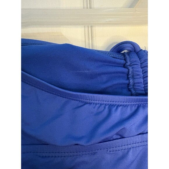 Mossimo Solid Blue Tankini Size SMALL Removable Pads Summer Swim - Picture 6 of 9